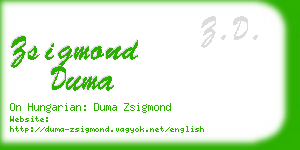 zsigmond duma business card